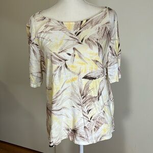 Chico’s Floral Yellow Top